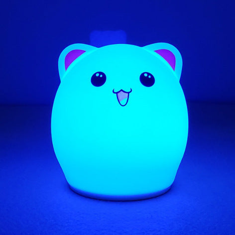 Cute Cartoon Silicone Night Light – Colorful LED Kids Bedside Lamp