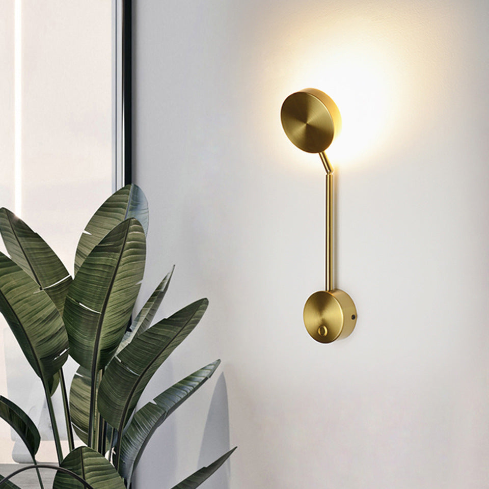 Modern Bedside Wall Lamp – Rotary Switch, Warm Ambient Light for Bedroom & Living Room