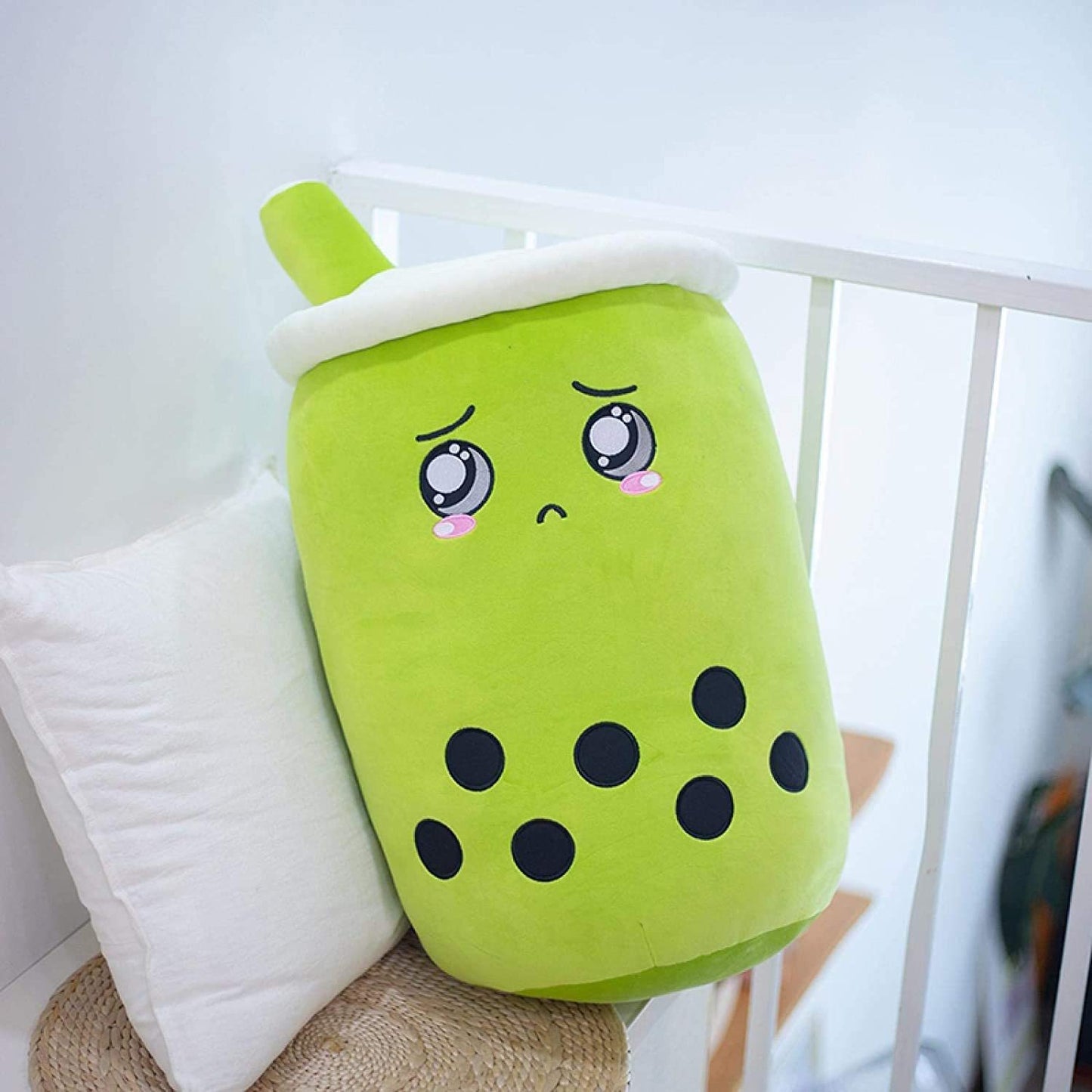 Cute Boba Tea Plush Pillow – Soft Bubble Milk Tea Cup Toy Cushion for Kids & Home Decor