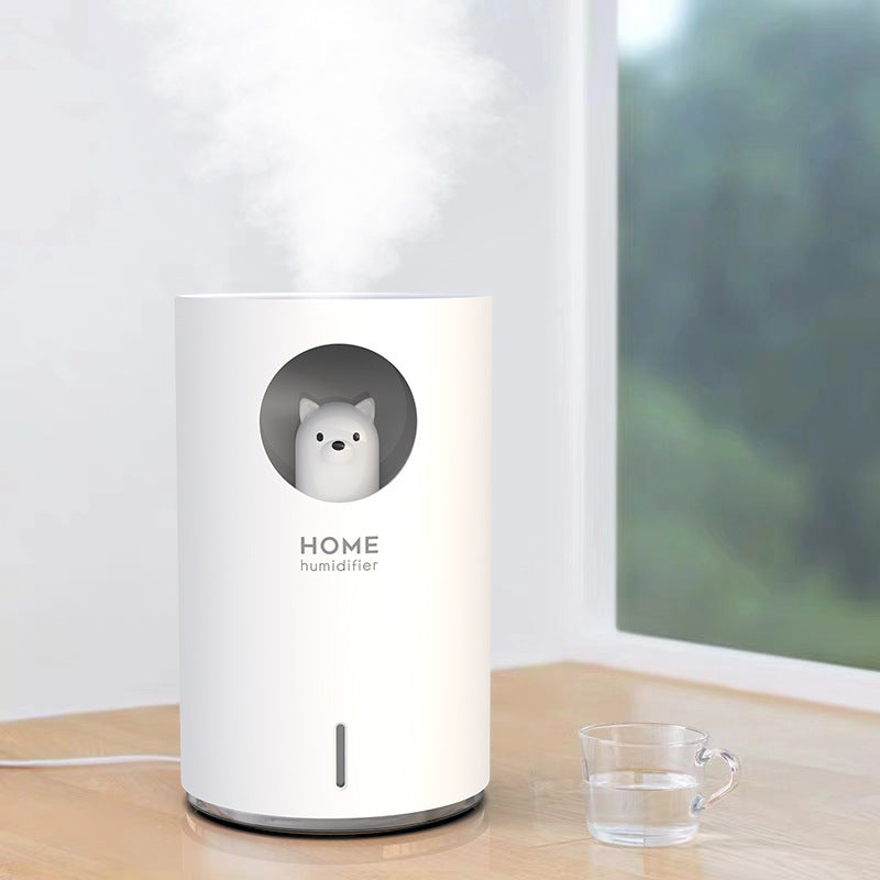 USB Mini Aroma Diffuser with LED Night Light | Cute Animal Humidifier for Bedroom & Home