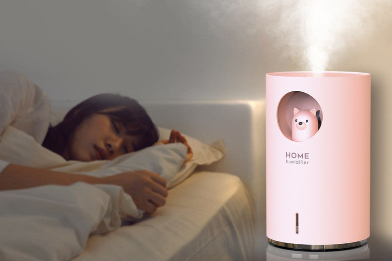 USB Mini Aroma Diffuser with LED Night Light | Cute Animal Humidifier for Bedroom & Home
