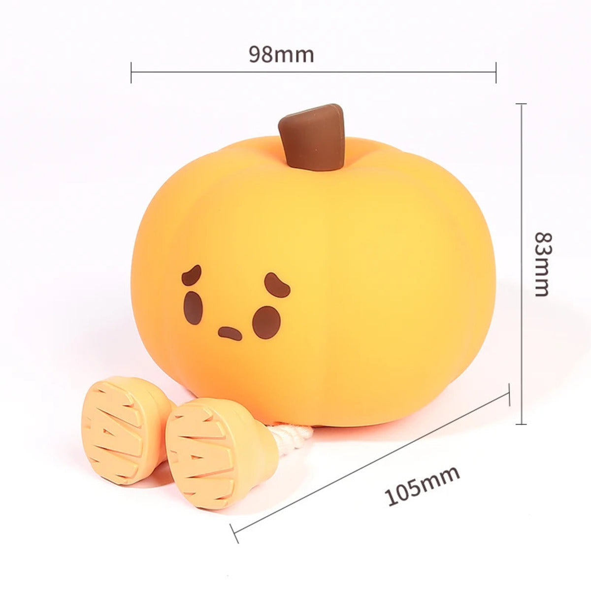 Pumpkin Lantern Night Light – Cute Silicone Bedside Lamp