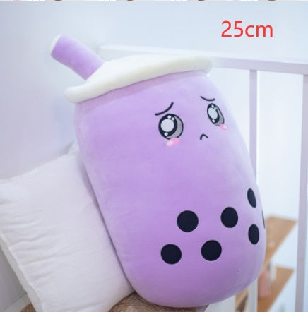 Cute Boba Tea Plush Pillow – Soft Bubble Milk Tea Cup Toy Cushion for Kids & Home Decor