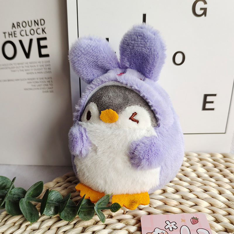 Cute Plush Animal Keychain | Bunny Costume Penguin Doll Charm