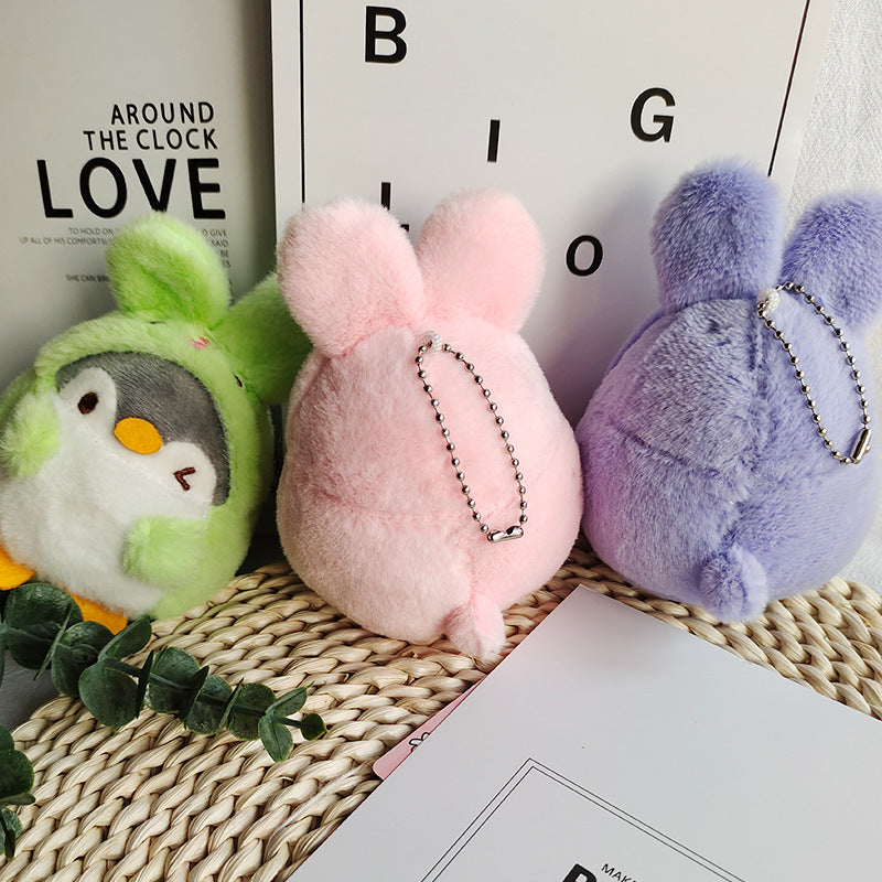 Cute Plush Animal Keychain | Bunny Costume Penguin Doll Charm