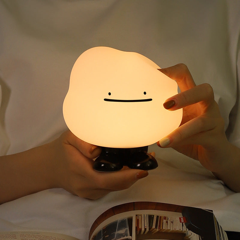 Cute Silicone Night Light – USB Rechargeable Creative Bedside Lamp