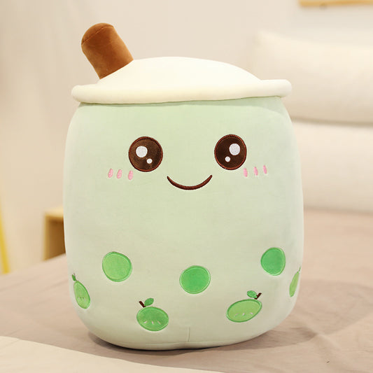 Cute Boba Tea Plush Pillow – Soft Bubble Milk Tea Cup Toy Cushion for Kids & Home Decor