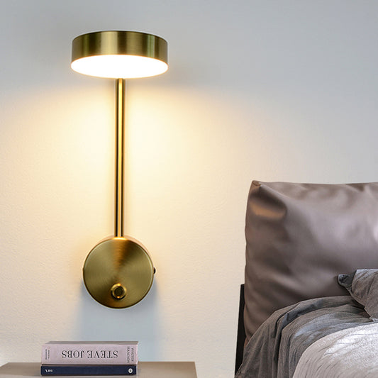 Modern Bedside Wall Lamp – Rotary Switch, Warm Ambient Light for Bedroom & Living Room