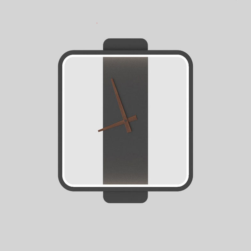 Nordic Wall Lamp with Clock Design – Modern LED Bedside Light for Bedroom & Living Room