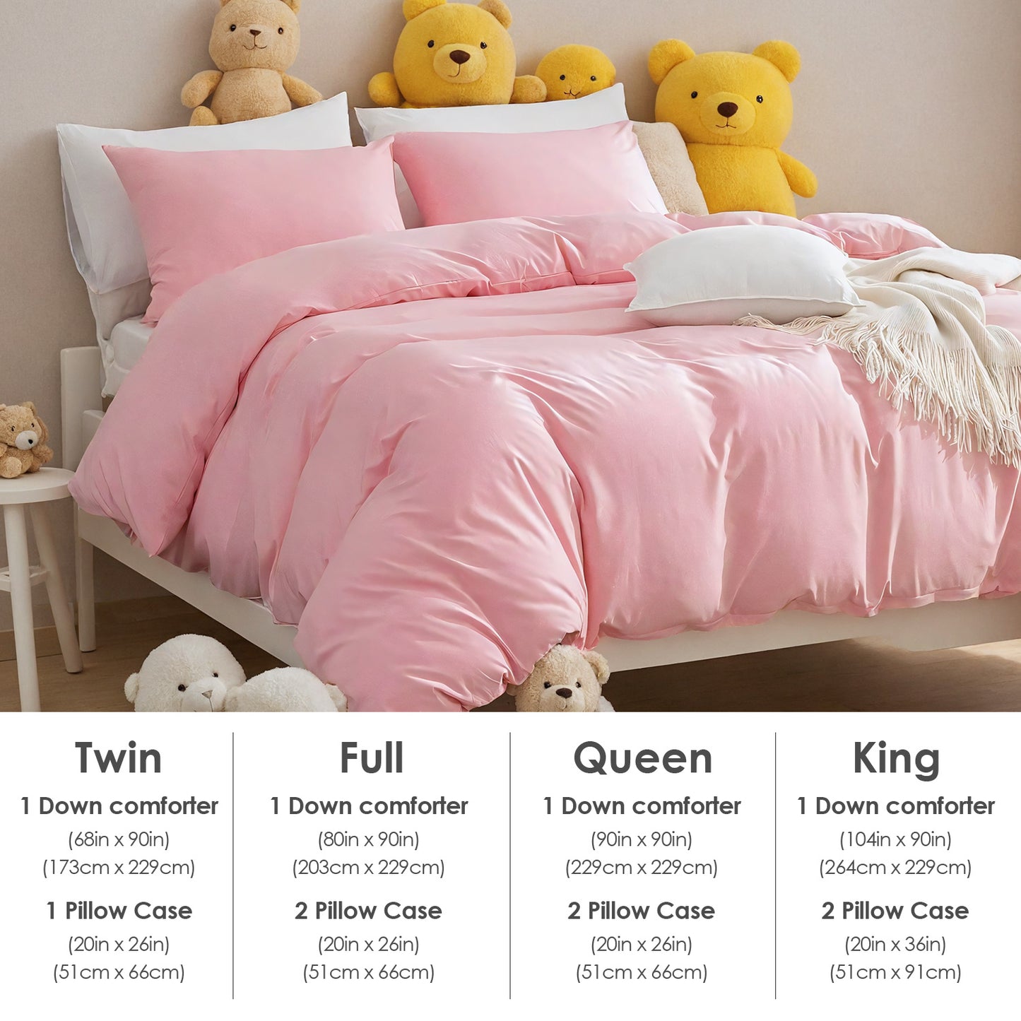 Super Soft 3-Piece Bedding Set  | Quilt Cover & Pillowcases, Machine Washable