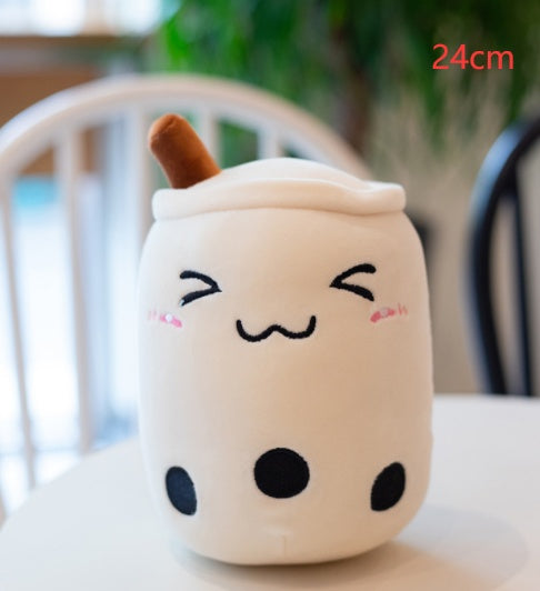 Cute Boba Tea Plush Pillow – Soft Bubble Milk Tea Cup Toy Cushion for Kids & Home Decor