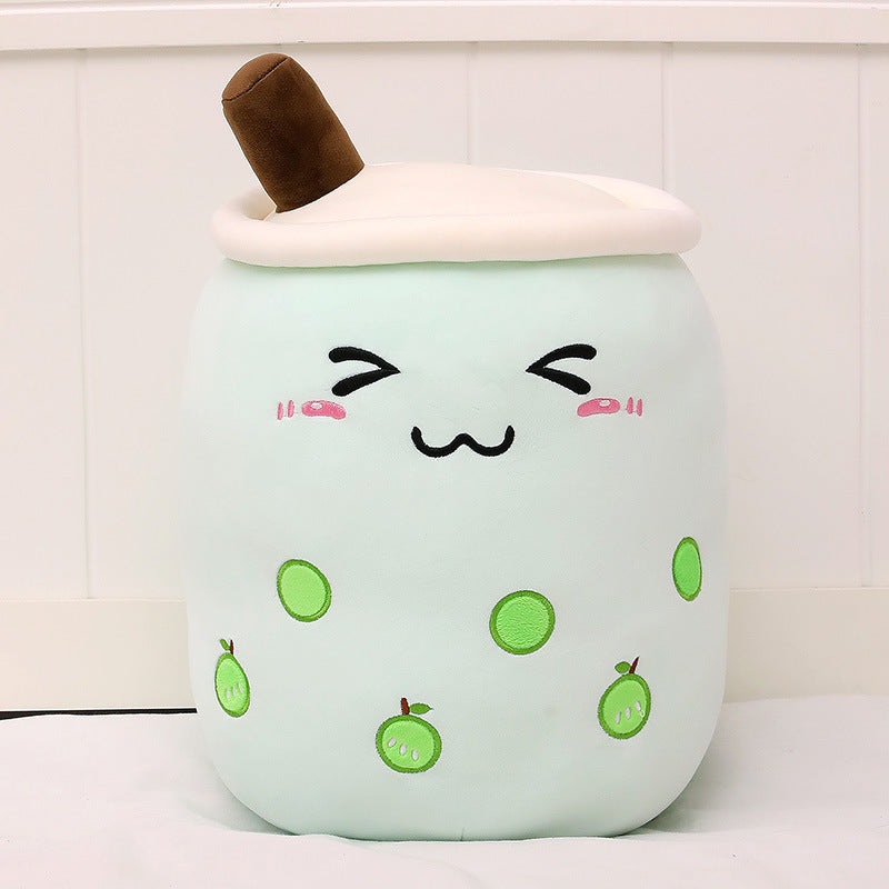 Cute Boba Tea Plush Pillow – Soft Bubble Milk Tea Cup Toy Cushion for Kids & Home Decor