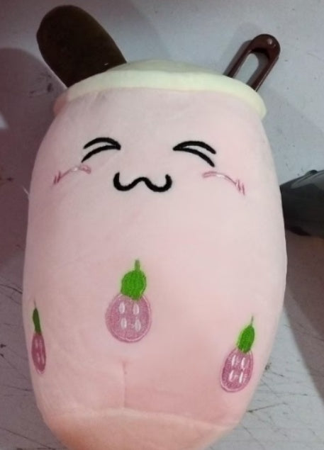 Cute Boba Tea Plush Pillow – Soft Bubble Milk Tea Cup Toy Cushion for Kids & Home Decor