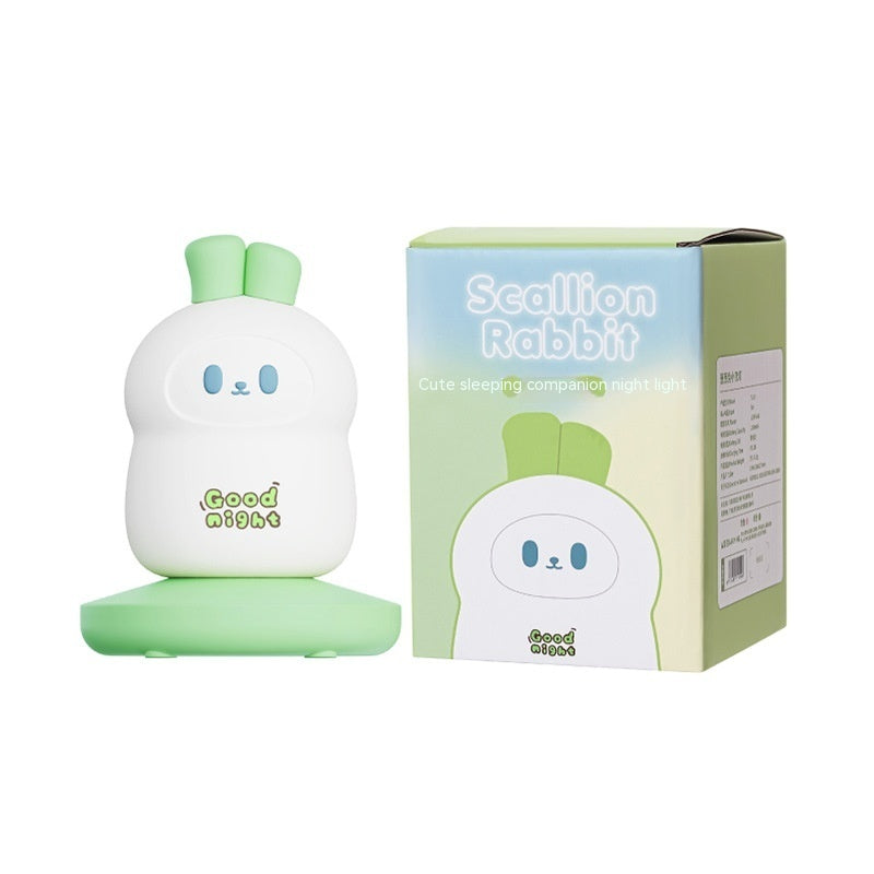 Cute Rabbit Silicone Night Light – USB Rechargeable Bedside Lamp