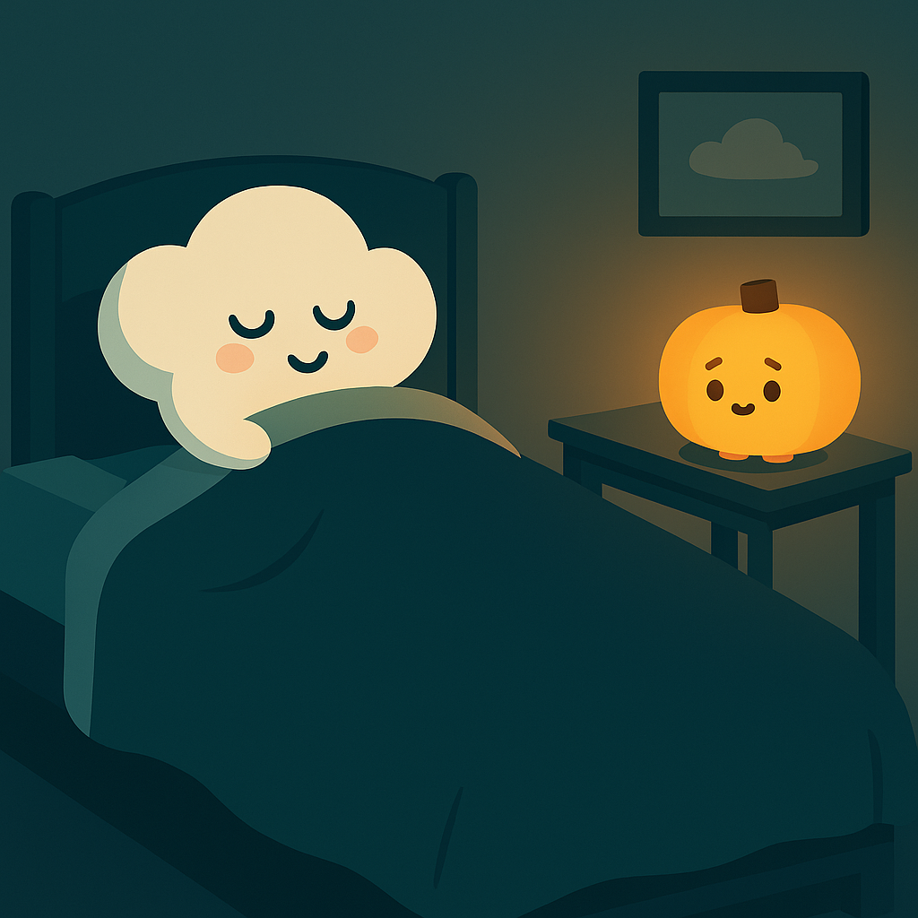 Pumpkin Lantern Night Light – Cute Silicone Bedside Lamp